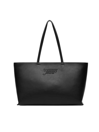 Tommy Jeans borsa nera donna shopper con logo