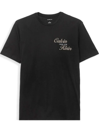 Calvin Klein tshirt nera uomo maxi logo sul retro
