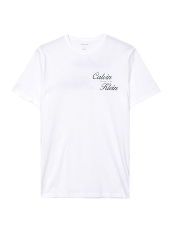 Calvin Klein tshirt bianca uomo maxi logo sul retro
