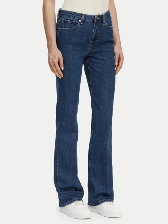 Tommy Hilfiger pantalone in denim scuro donna logo sul retro