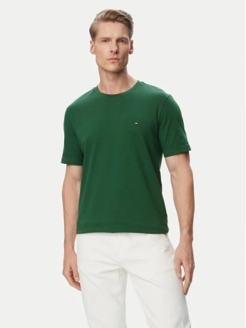 Tommy Hilfiger tshirt verde bosco uomo mini logo