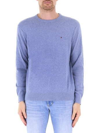Tommy Hilfiger maglia azzurra uomo mini logo