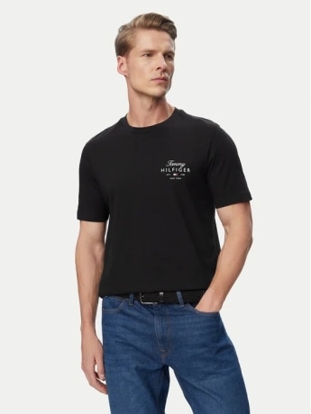 Tommy Hilfiger tshirt nera uomo mini logo