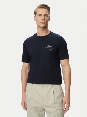 Tommy Hilfiger tshirt blu navy uomo mini logo