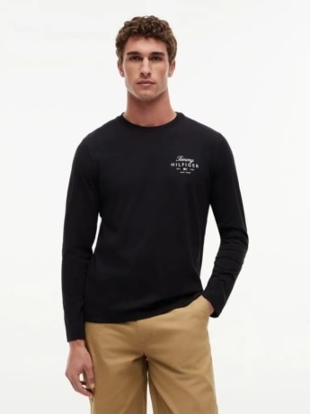 Tommy Hilfiger tshirt nera uomo mini logo