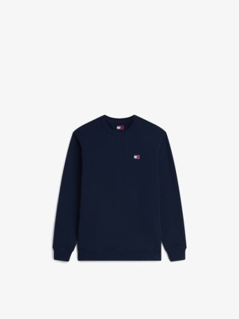 Tommy Jeans felpa blu navy uomo mini logo