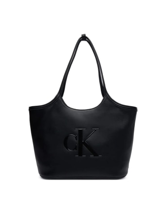 Calvin Klein borsa nera donna maxi logo