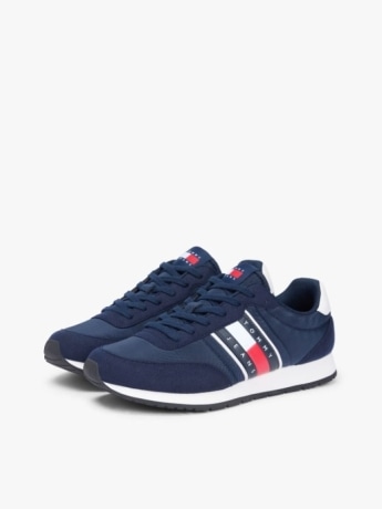 Tommy Jeans scarpe blu navy uomo logo sul lato