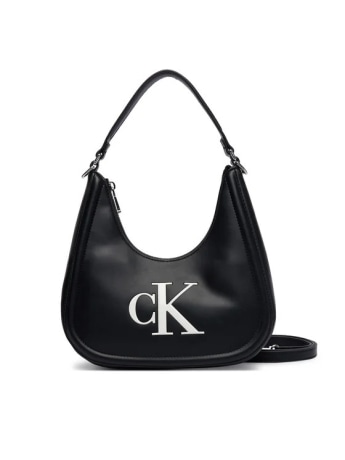 Calvin Klein borsa nera donna logo sul davanti