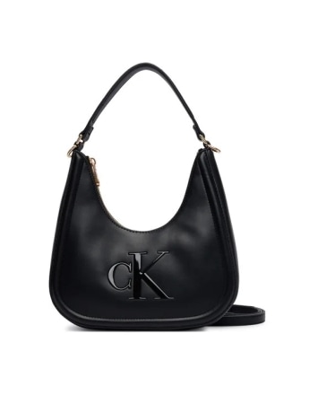 Calvin Klein borsa nera donna logo sul davanti
