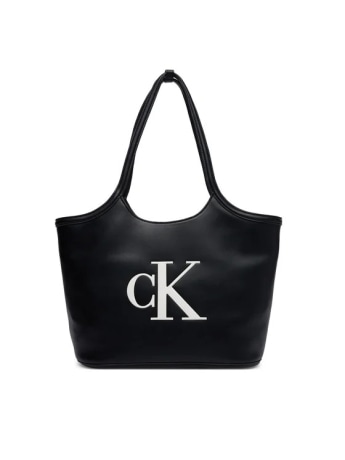 Calvin Klein borsa nera donna maxi logo