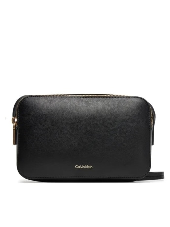 Calvin Klein borsa nera donna mini logo sul fondo