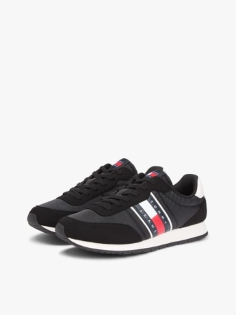 Tommy Jeans scarpe nere uomo logo sul lato
