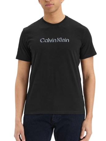 Calvin Klein tshirt nera uomo maxi logo