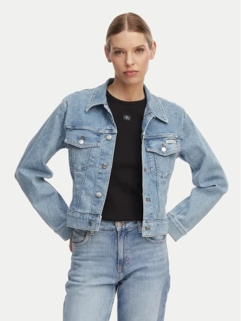 Calvin Klein giubbotto in denim donna con logo