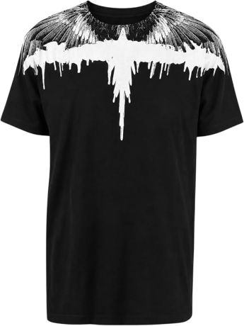 Marcelo Burlon tshirt nera uomo maxi logo