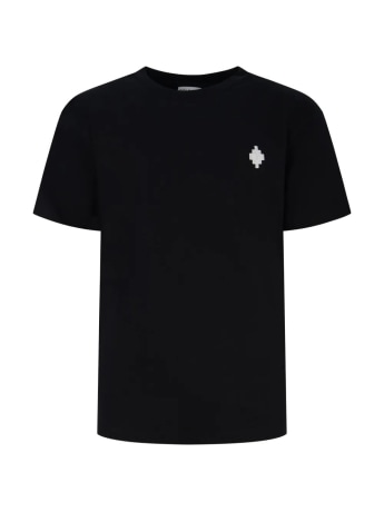 Marcelo Burlon tshirt nera uomo maxi logo sul retro
