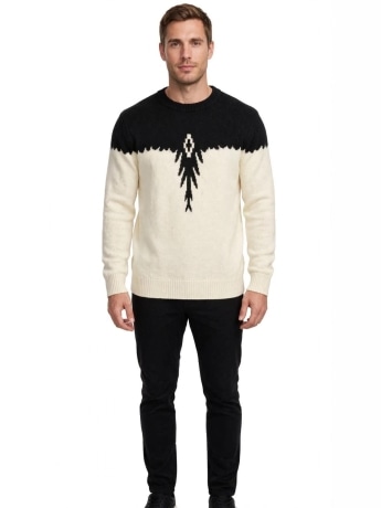 Marcelo Burlon maglia bianca uomo maxi logo nero