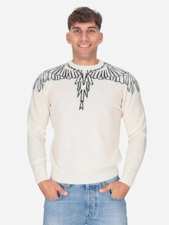Marcelo Burlon maglia bianca uomo maxi logo