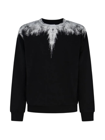 Marcelo Burlon felpa nera uomo maxi logo