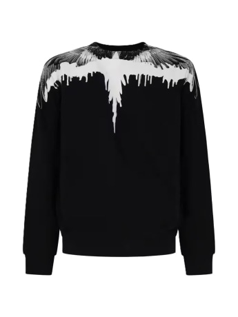 Marcelo Burlon felpa nera uomo maxi logo