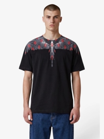 Marcelo Burlon tshirt nera uomo maxi logo