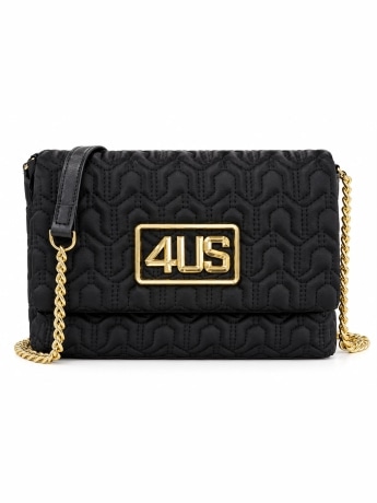 Cesare Paciotti borsa nera donna maxi logo sul davanti