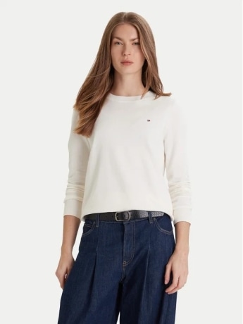 Tommy Hilfiger maglia crema donna mini logo