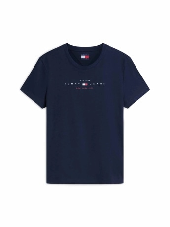Tommy Jeans tshirt blu navy donna logo lettering