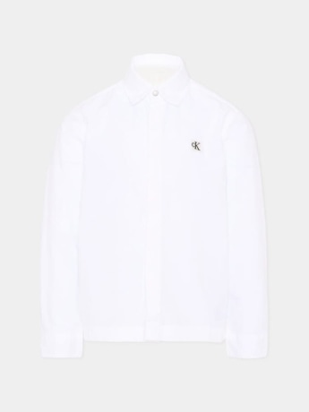 Calvin Klein camicia bianca bambino mini logo