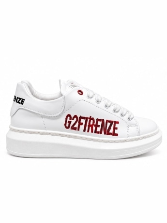 G2firenze scarpe bianche uomo maxi logo