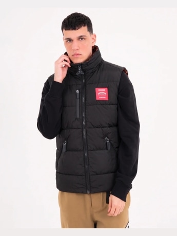 Sprayground giubbotto nero uomo double face all over