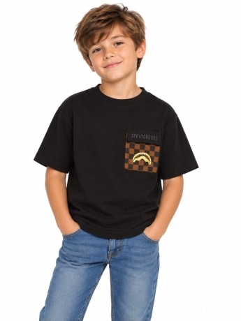Sprayground tshirt nera bambino con logo