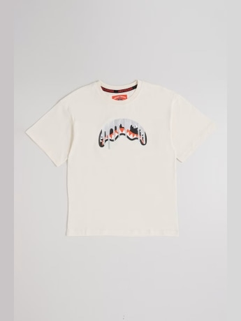 Sprayground tshirt avorio bambino maxi logo