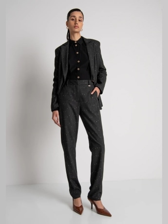 Fracomina pantalone fumo donna con logo