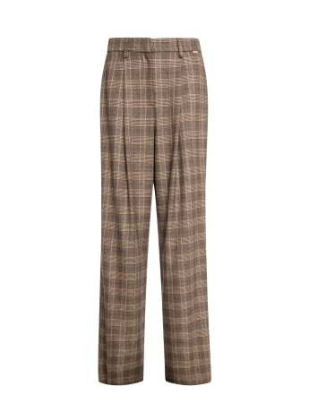 Fracomina pantalone marrone donna principe di galles