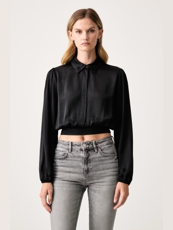 Fracomina camicia nera donna in viscosa
