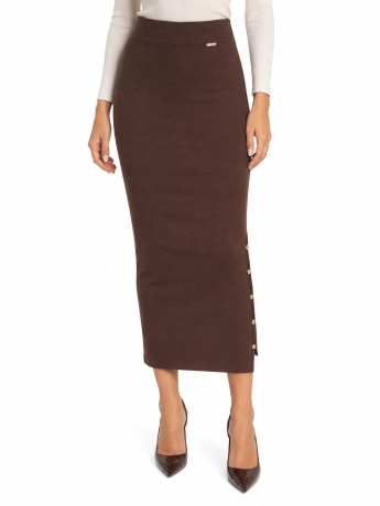 Fracomina gonna marrone donna mini logo