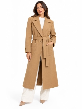 Fracomina cappotto beige donna mini logo