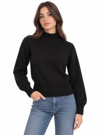 Fracomina maglia nera donna mini logo