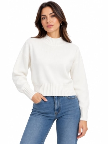 Fracomina maglia bianca donna mini logo