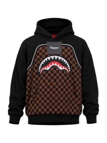 Sprayground felpa nera brown bambino all over
