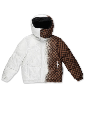 Sprayground giubbotto bianco bambino all over