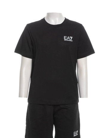 Emporio Armani tshirt nera white bambino mini logo