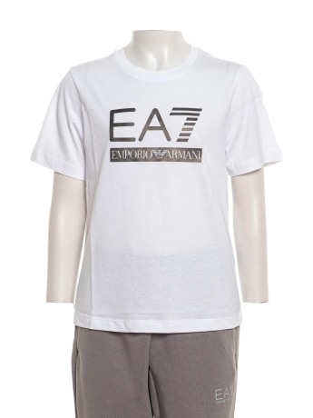 Emporio Armani tshirt bianca bambino maxi logo