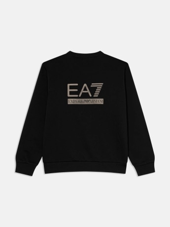 Emporio Armani felpa nera bambino maxi logo