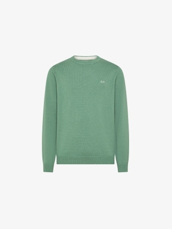 Sun68 maglia verde salvia uomo mini logo