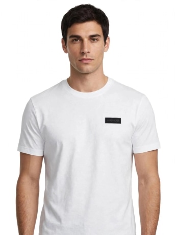 Bikkembergs tshirt bianca uomo mini logo