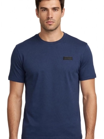 Bikkembergs tshirt blu navy uomo mini logo