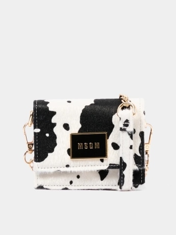 Msgm borsa animalier bambina maxi logo
